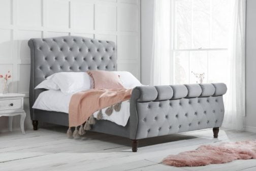 Birlea Colorado Fabric Sleigh Bed Frame