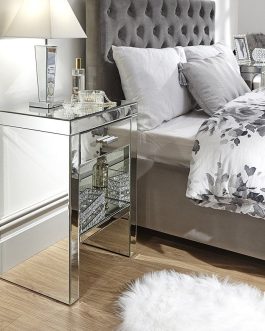 Roma 1 Drawer Mirror Bedside