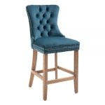 kayleigh-fabric-bar-stool-teal-velvet-brushed-leg