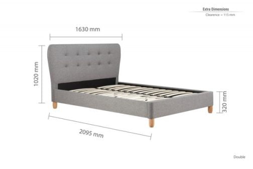 Birlea Stockholm Fabric Bed Frame - Image 2