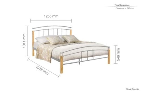 Birlea Tetras Wooden And Metal Bed Frame - Image 4