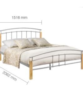 Birlea Tetras Wooden And Metal Bed Frame