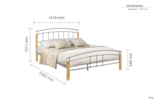 Birlea Tetras Wooden And Metal Bed Frame - Image 2