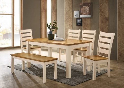 chello-dining-set-with-4-chairs-1-bench-cream