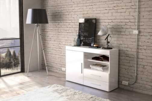 edgeware-solid-colour-1-door-2-drawer-sideboard-white