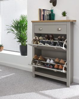 York 2 Door 1 Drawer Shoe Cabinet