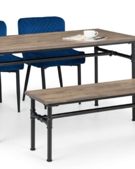 Carnegie Dining Table, Bench & 2 Luxe Chairs