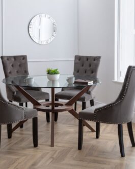 Chelsea Large Dining Table & 4 Veneto Dining Chairs