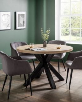 Berwick Round Table & 4 Hobart Scalloped Chairs