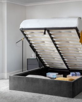 Langham Scalloped Headboard Storage Bed