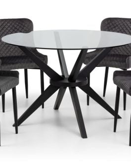 Hayden Dining Table & 4 Luxe Chairs