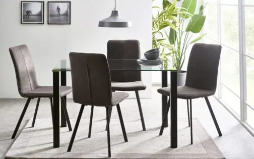 Piero Rectangular Table & 4 Monroe Chairs