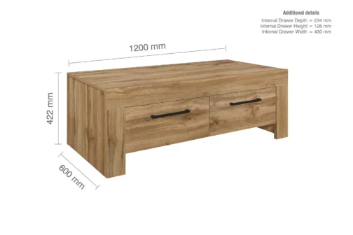 Compton 4 Drawer Coffee Table - Image 6