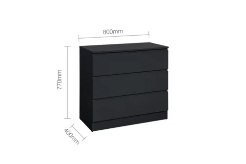 Oslo 3 Drawer Chest - Image 7