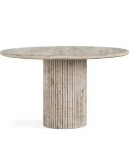 Travertine Round Marble Dining Table