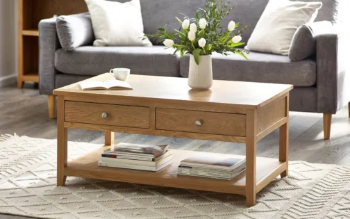 Mallory Coffee Table With 2 Drawers