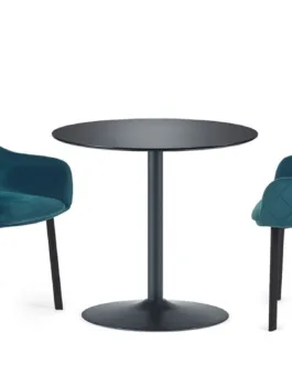 Nero Small Table and 2 Lima Dining Chairs