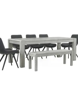 Amsterdam Ext. Dining Table with 5 George Chairs & Bench