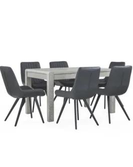 Amsterdam Compact Ext Dining Table with 6 George Chairs