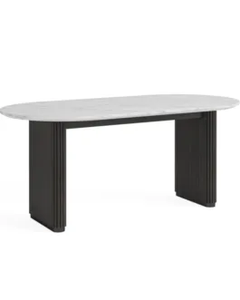 Lucas Oval Dining Table Marble Top