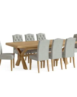 Normandy X Dining Set (Table and 8 Chelsea Chairs)