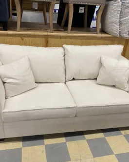 Cream Suede Medium Sofa