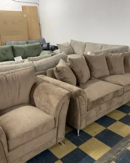 Brown 3 + 1 Sofa Set