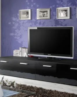 Duo TV Cabinet in Black Gloss