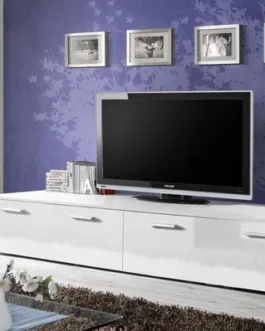 Duo TV Cabinet in White Gloss